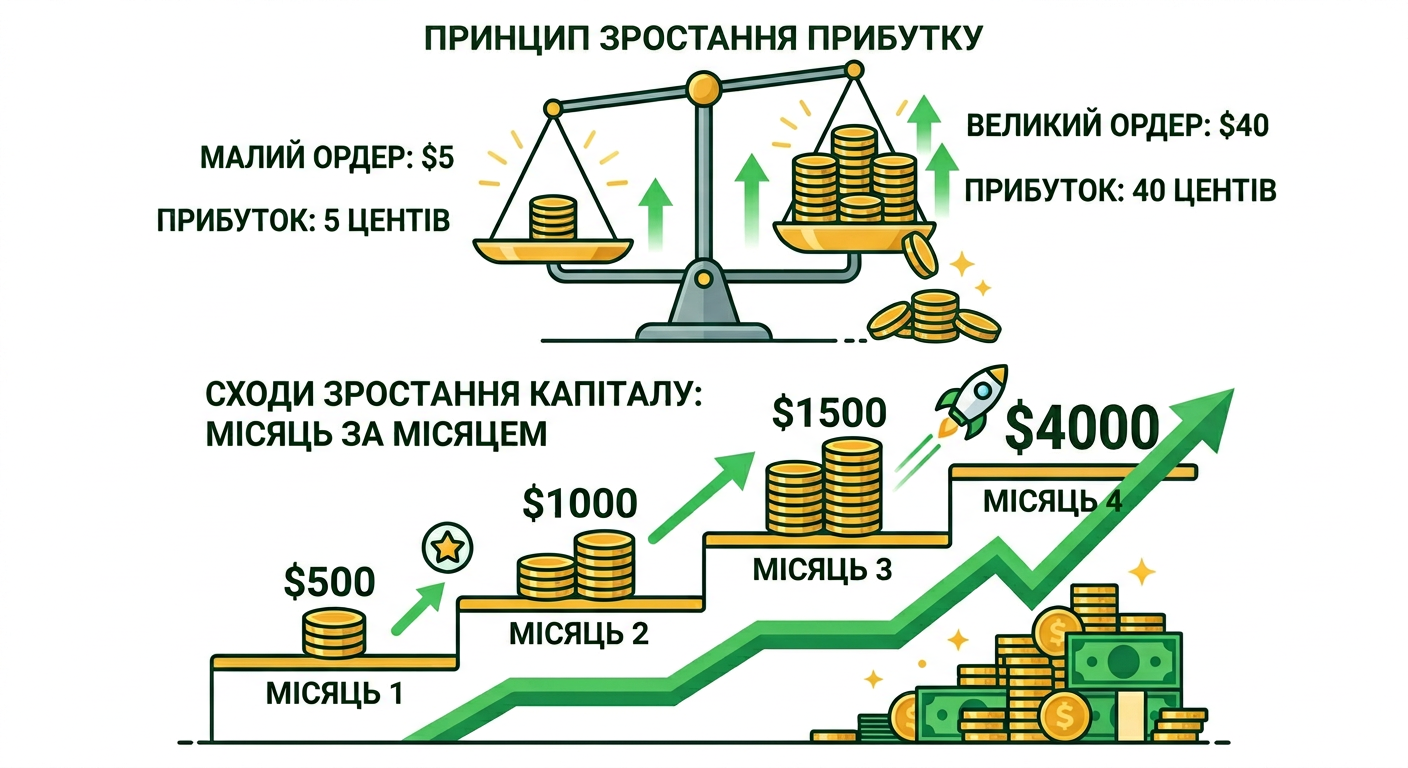 принцип зростання прибутку Royal Q автоматична криптоторгівля складний відсоток